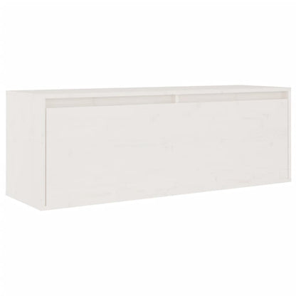 TV Cabinets 2 pcs White Solid Wood Pine
