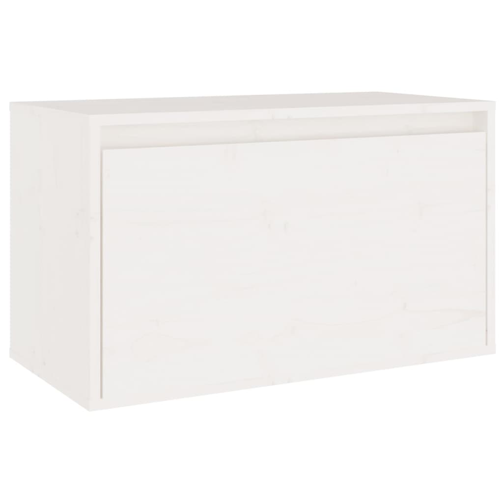 TV Cabinets 4 pcs White Solid Wood Pine