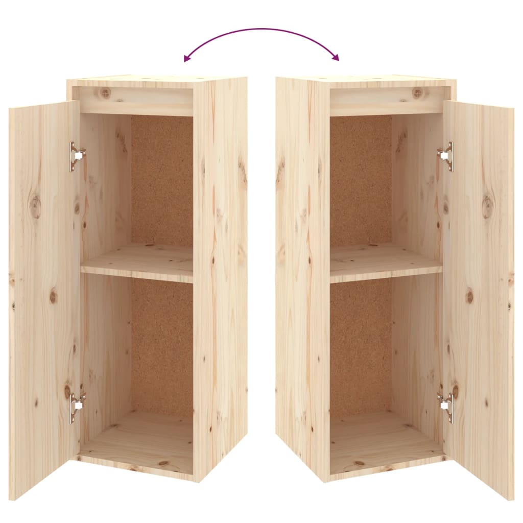 TV Cabinets 4 pcs Solid Wood Pine