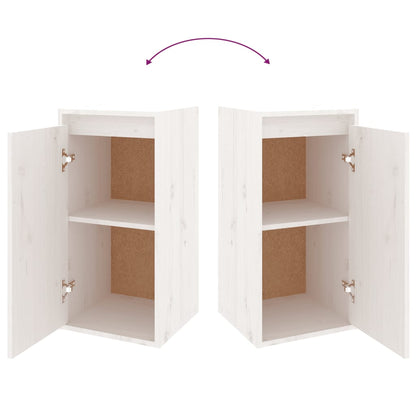 TV Cabinets 5 pcs White Solid Wood Pine