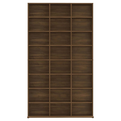 CD Cabinet Brown Oak 102x23x177.5 cm Engineered Wood