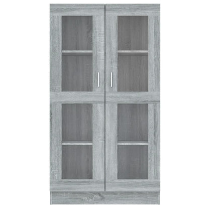 Vitrine Cabinet Grey Sonoma 82.5x30.5x150 cm Engineered Wood