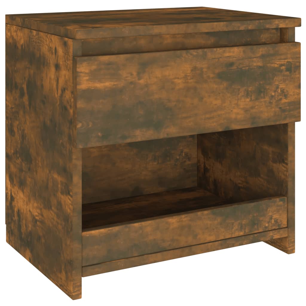 Bedside Cabinet Smoked Oak 40x30x39 cm Engineered Wood