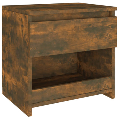 Bedside Cabinet Smoked Oak 40x30x39 cm Engineered Wood