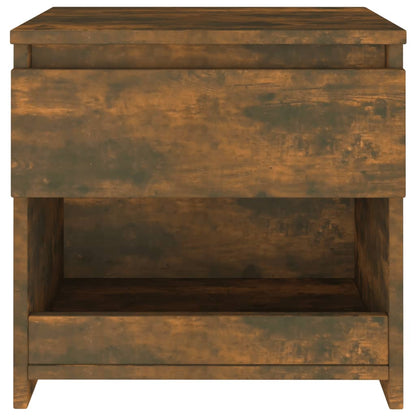 Bedside Cabinet Smoked Oak 40x30x39 cm Engineered Wood