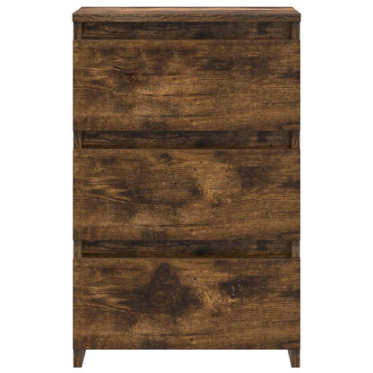 Bed Cabinets 2 pcs Smoked Oak 40x35x62.5 cm Engineered Wood