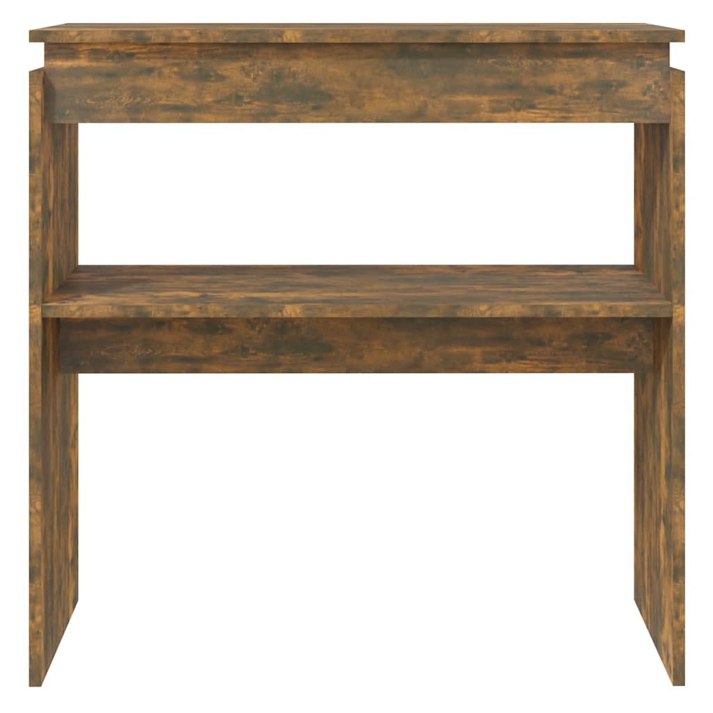 Console Table Smoked Oak 80x30x80 cm Engineered Wood