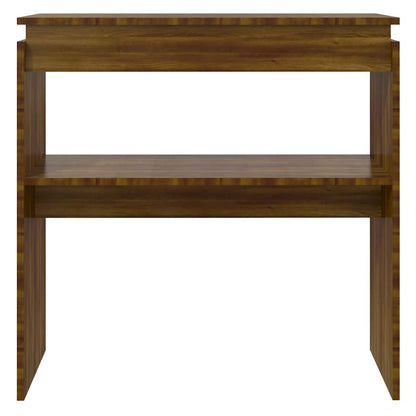 Console Table Brown Oak 80x30x80 cm Engineered Wood