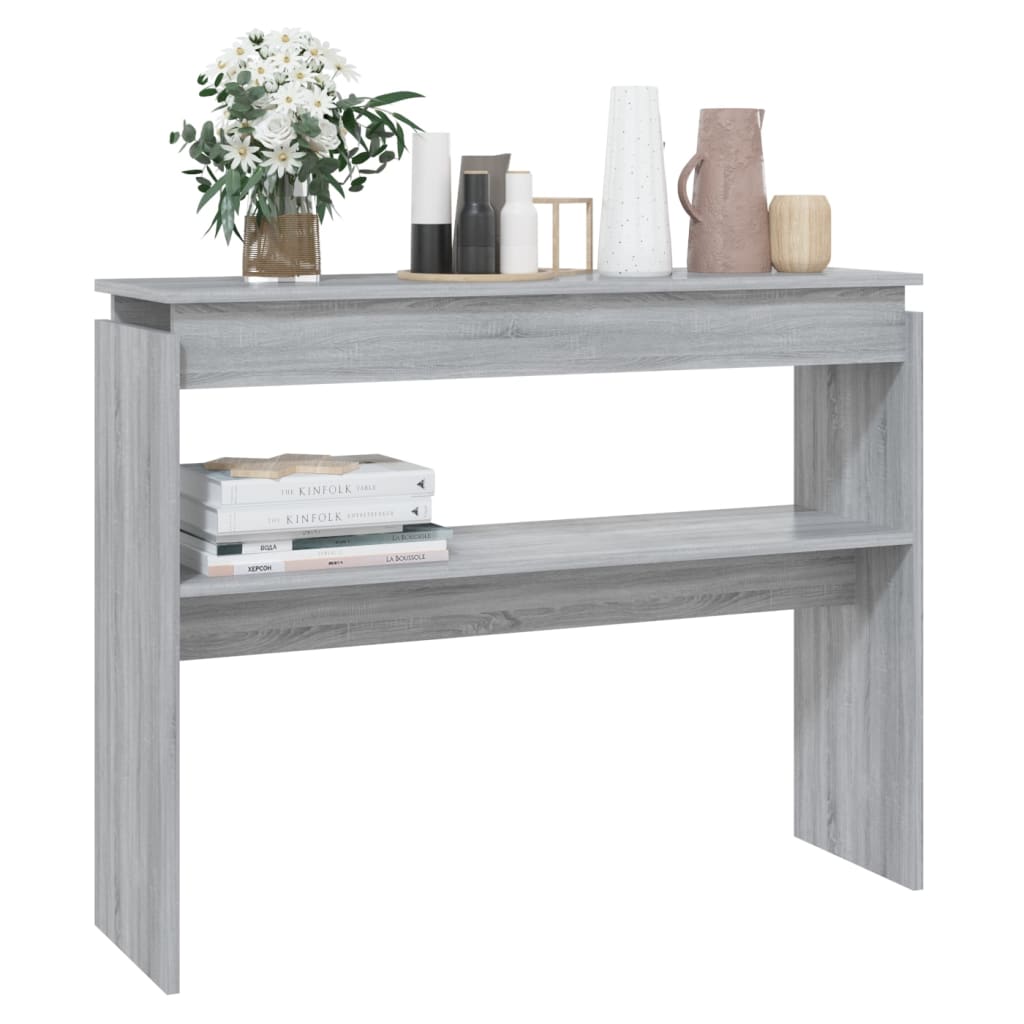Console Table Grey Sonoma 102x30x80 cm Engineered Wood
