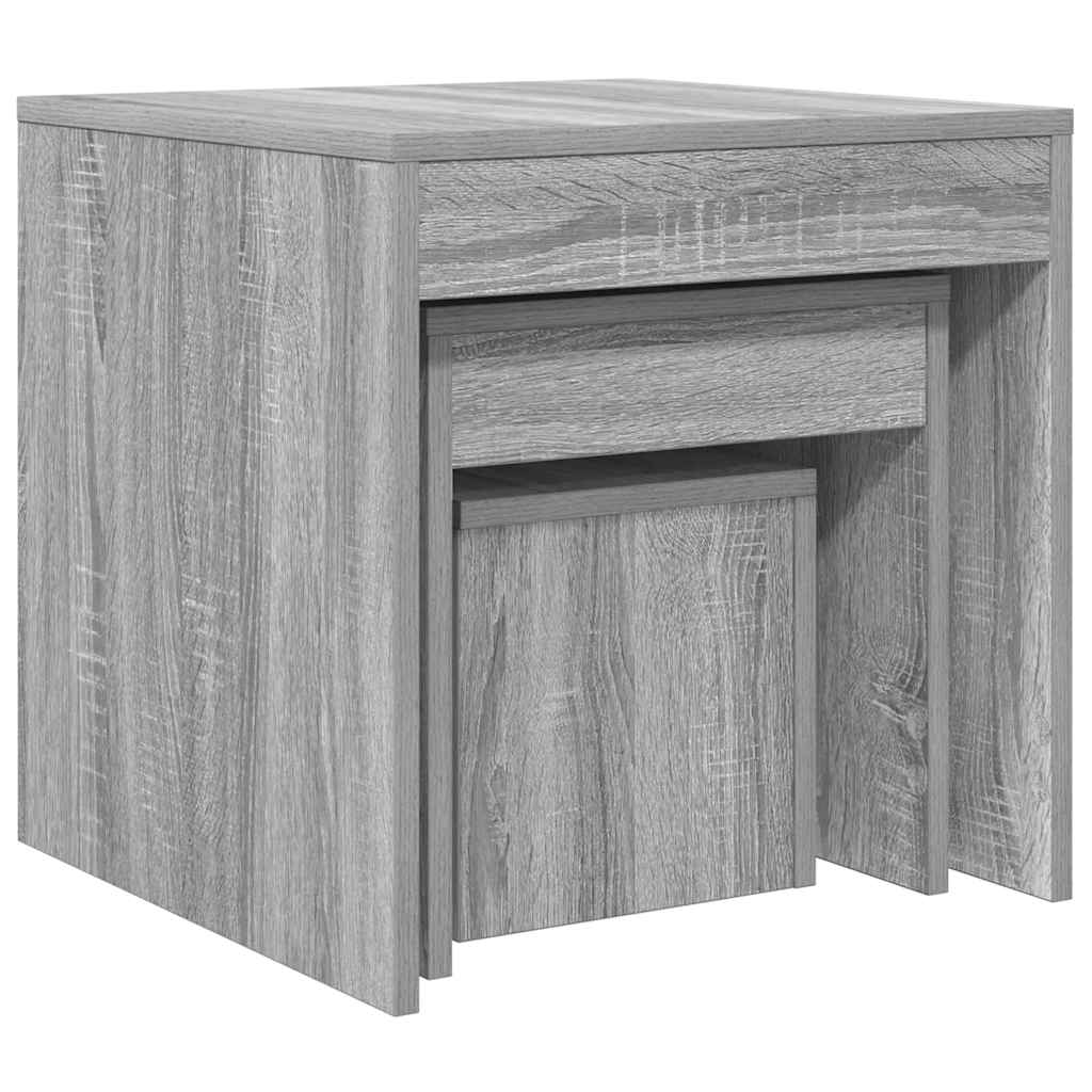 Nesting Tables 3 pcs Grey Sonoma Engineered Wood
