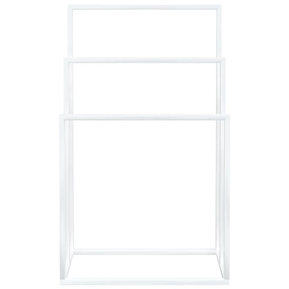 Freestanding Towel Rack White 48x24x79 cm Iron