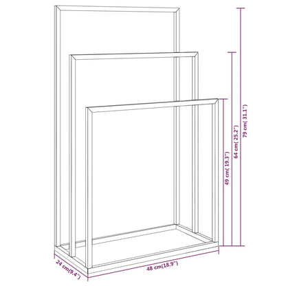 Freestanding Towel Rack Gold 48x24x79 cm Iron