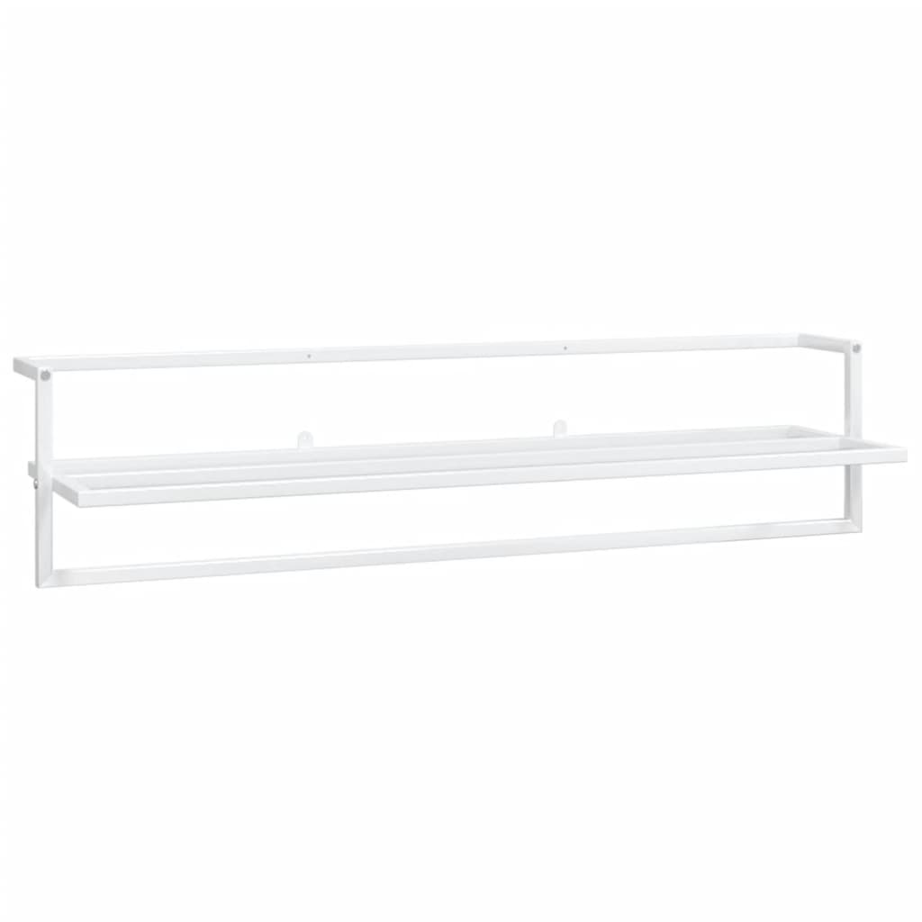 Towel Rack White 95x25x22 cm Iron