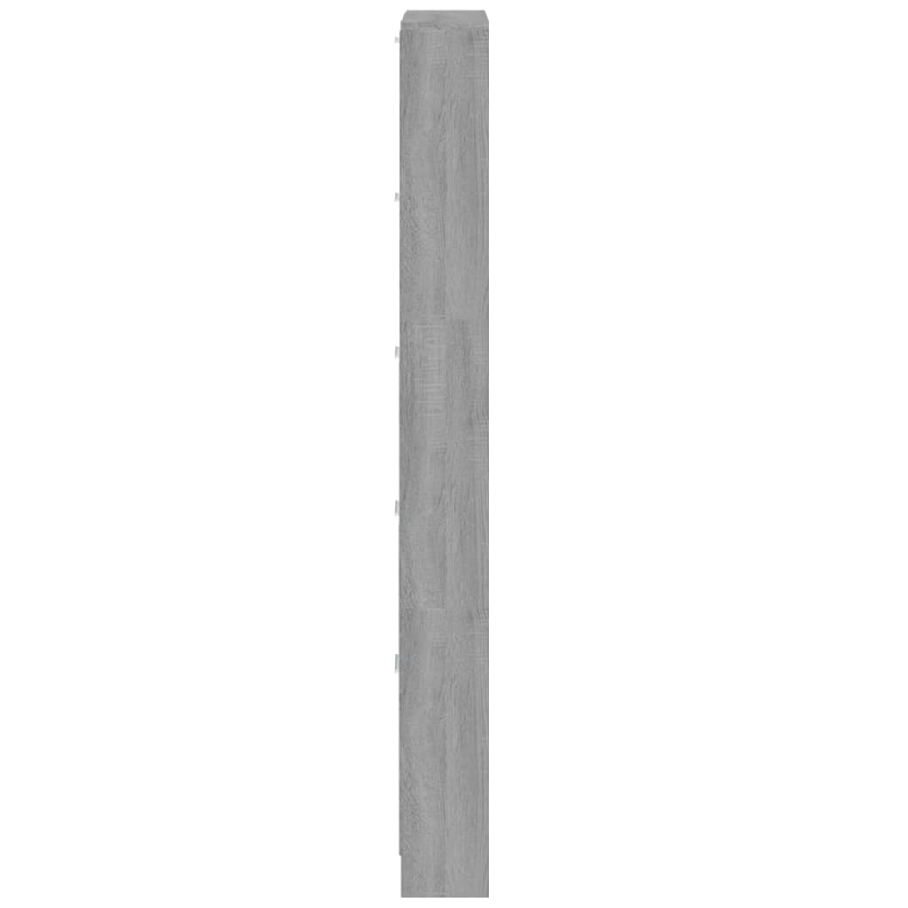 Shoe Cabinet Grey Sonoma 59x17x169 cm Engineered Wood