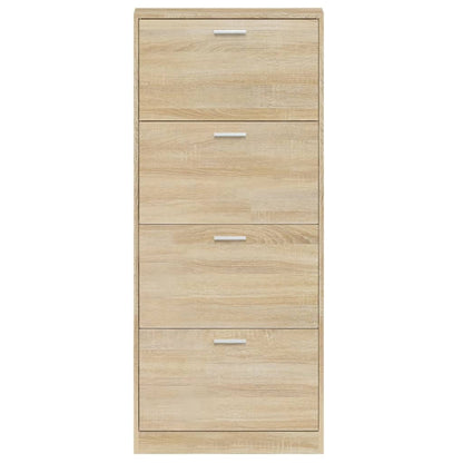Shoe Cabinet Oak 59x17x150 cm Engineered Wood