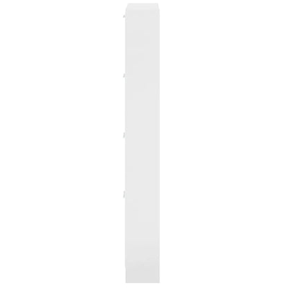 Shoe Cabinet High Gloss White 59x17x150 cm Engineered Wood