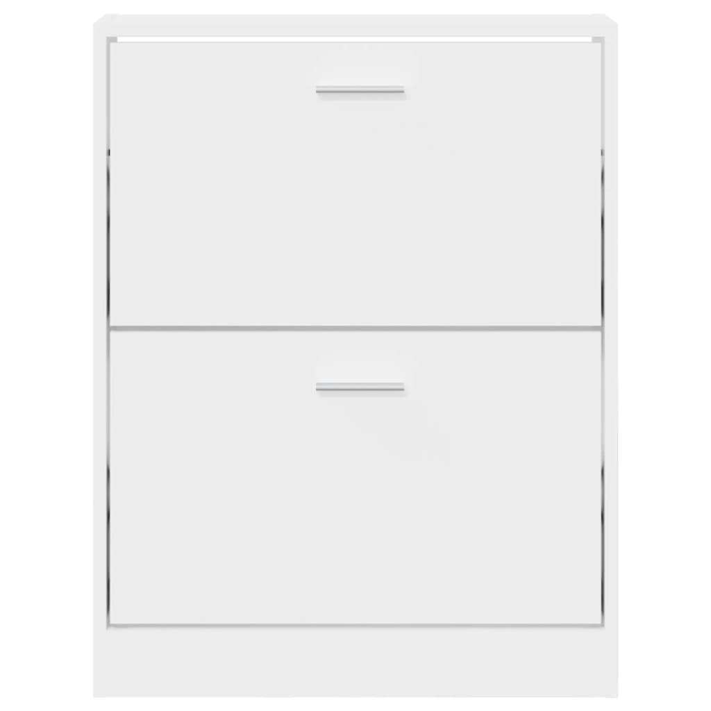 Shoe Cabinet White 59x17x81 cm Engineered Wood