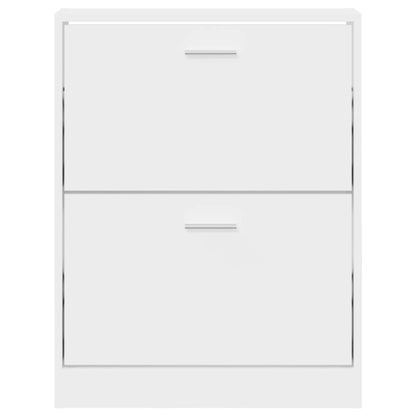 Shoe Cabinet White 59x17x81 cm Engineered Wood