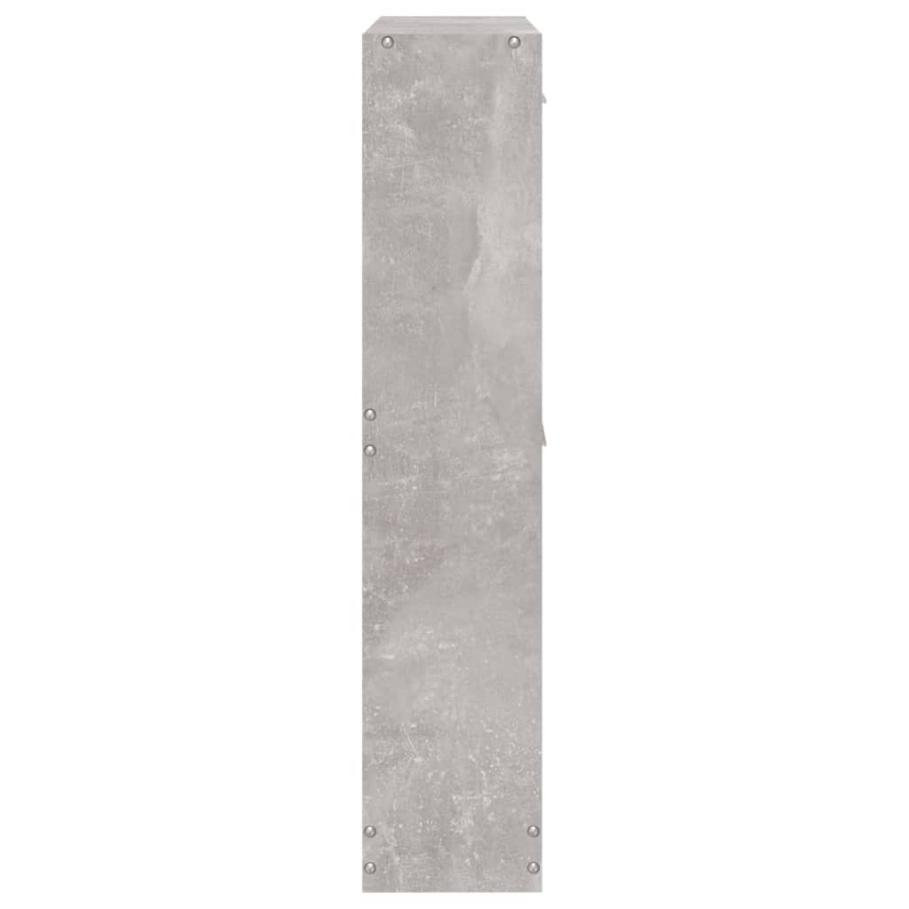 Shoe Cabinet Concrete Grey 59x17x81 cm Engineered Wood