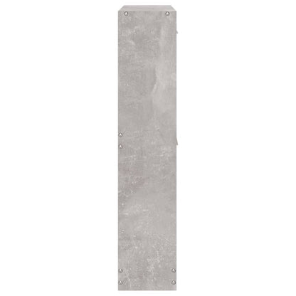 Shoe Cabinet Concrete Grey 59x17x81 cm Engineered Wood