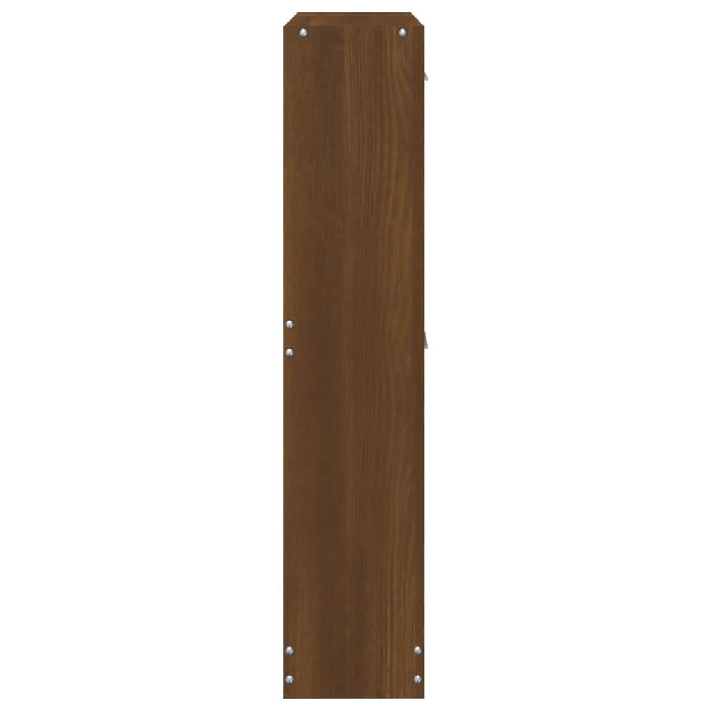 Shoe Cabinet Brown Oak 59x17x81 cm Engineered Wood