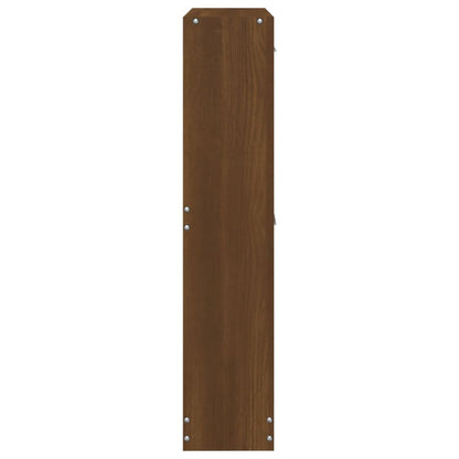 Shoe Cabinet Brown Oak 59x17x81 cm Engineered Wood
