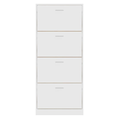 Shoe Cabinet White 63x24x147 cm Engineered Wood