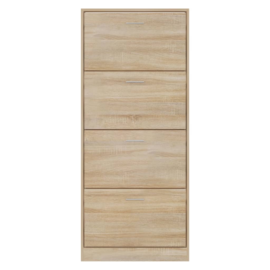 Shoe Cabinet Sonoma Oak 63x24x147 cm Engineered Wood