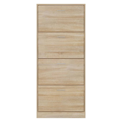 Shoe Cabinet Sonoma Oak 63x24x147 cm Engineered Wood