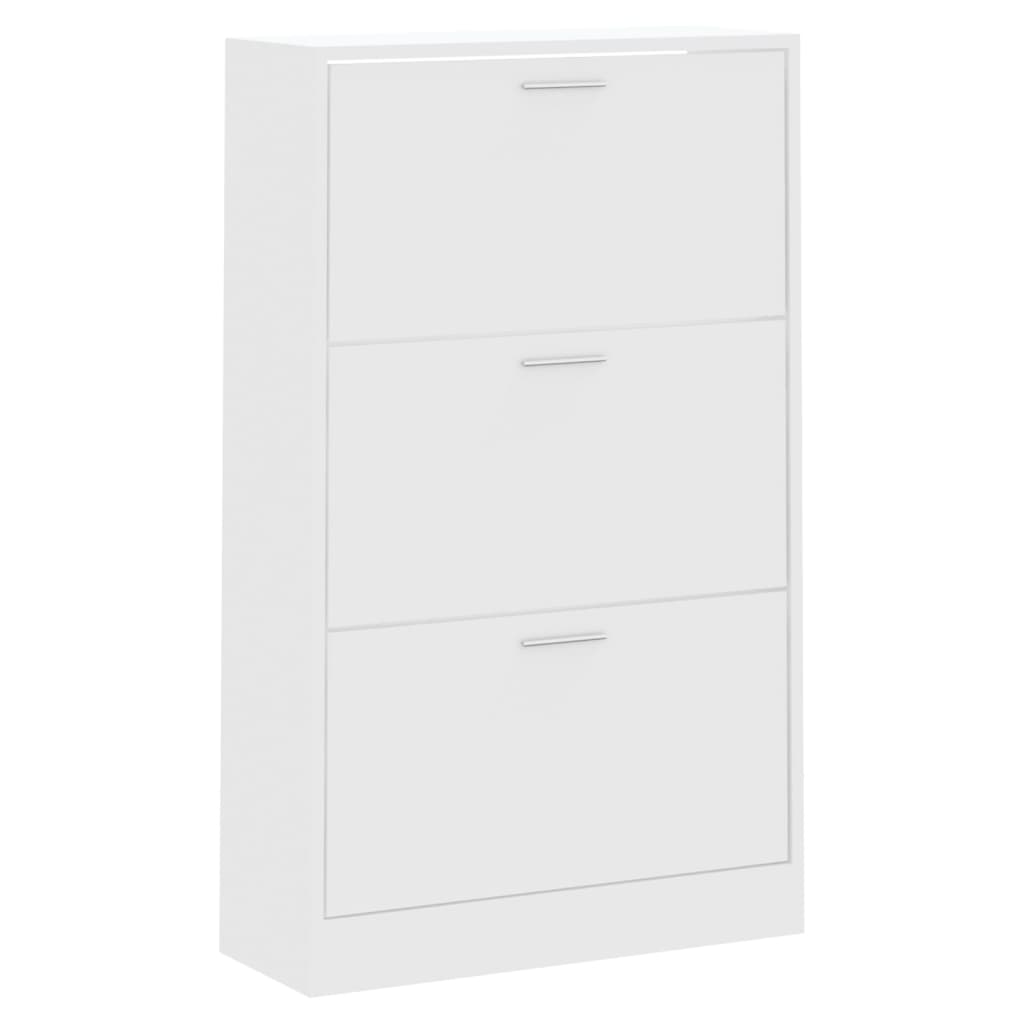 Shoe Cabinet White 63x24x103 cm Engineered Wood