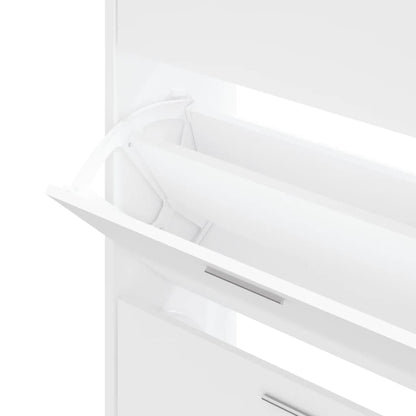 Shoe Cabinet White 63x24x103 cm Engineered Wood