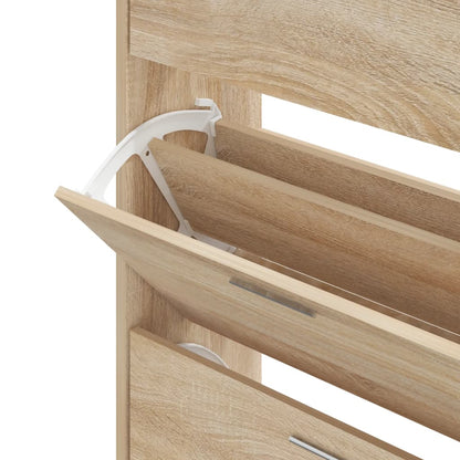 Shoe Cabinet Sonoma Oak 63x24x103 cm Engineered Wood