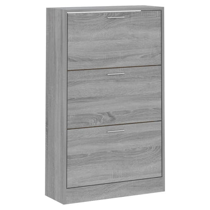 Shoe Cabinet Grey Sonoma 63x24x103 cm Engineered Wood