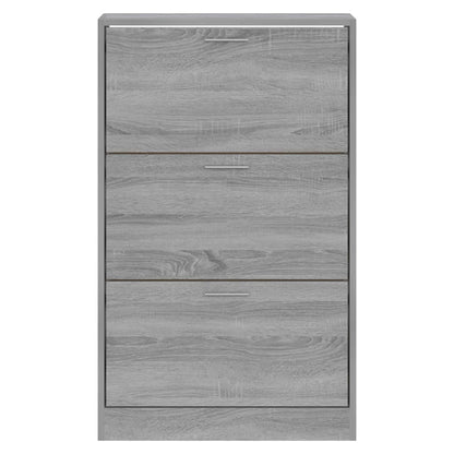 Shoe Cabinet Grey Sonoma 63x24x103 cm Engineered Wood