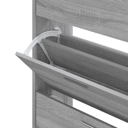 Shoe Cabinet Grey Sonoma 63x24x103 cm Engineered Wood