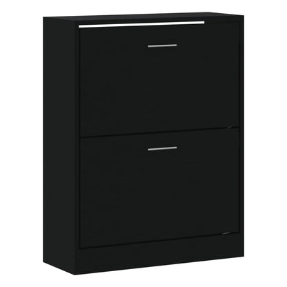 Shoe Cabinet Black 63x24x81 cm Engineered Wood