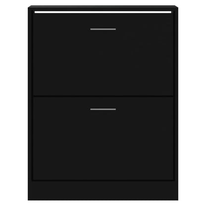 Shoe Cabinet Black 63x24x81 cm Engineered Wood