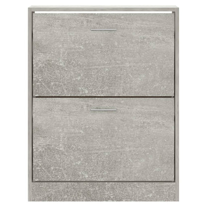 Shoe Cabinet Concrete Grey 63x24x81 cm Engineered Wood
