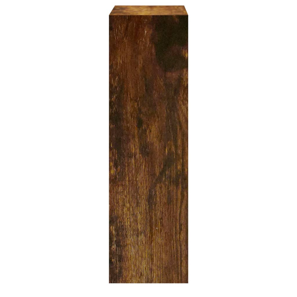 Shoe Cabinet Smoked Oak 63x24x81 cm Engineered Wood