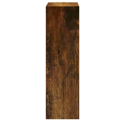 Shoe Cabinet Smoked Oak 63x24x81 cm Engineered Wood