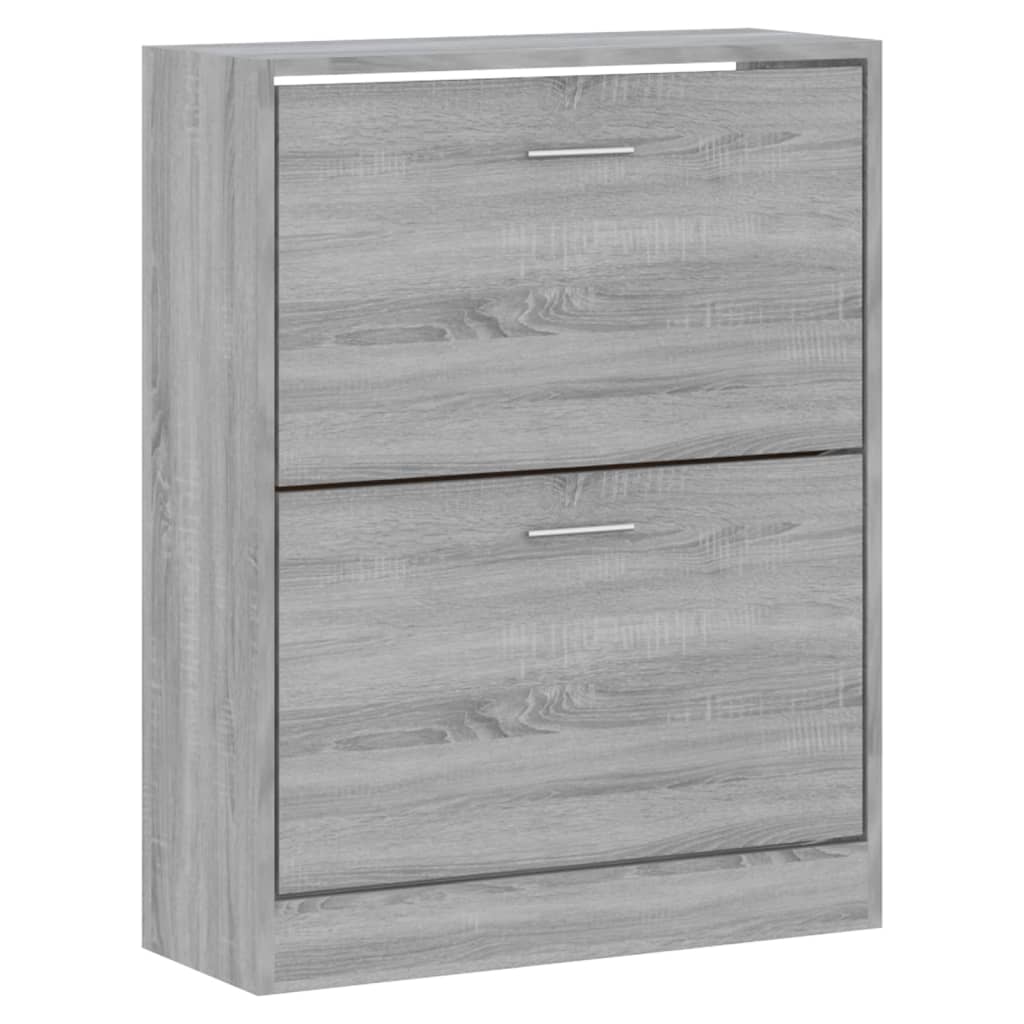 Shoe Cabinet Grey Sonoma 63x24x81 cm Engineered Wood