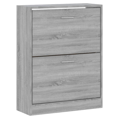 Shoe Cabinet Grey Sonoma 63x24x81 cm Engineered Wood