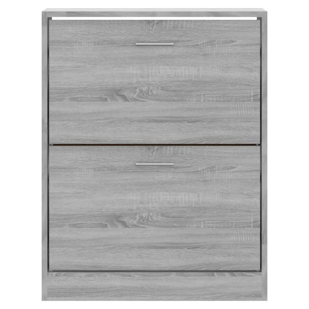 Shoe Cabinet Grey Sonoma 63x24x81 cm Engineered Wood