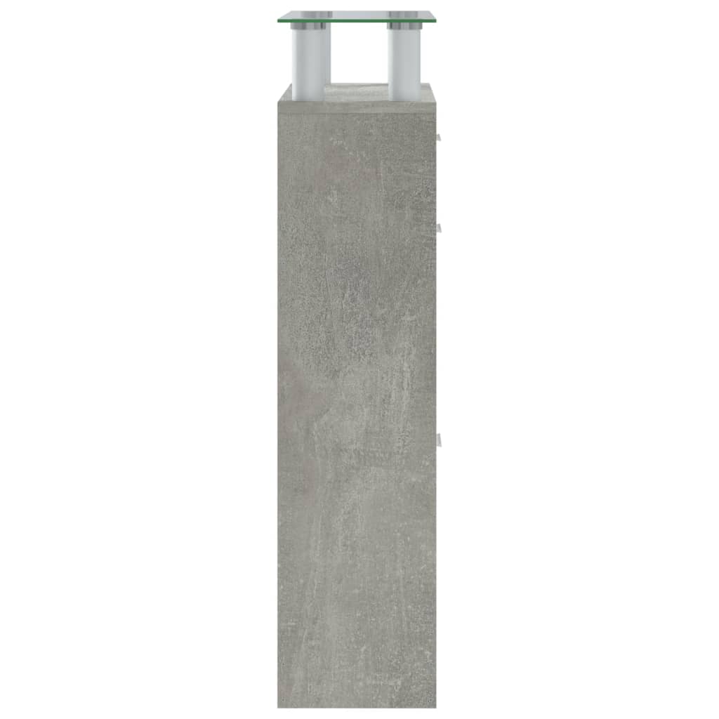 Shoe Cabinet Concrete Grey 63x24x104 cm Engineered Wood