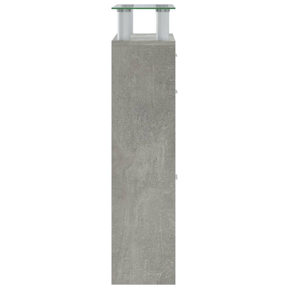Shoe Cabinet Concrete Grey 63x24x104 cm Engineered Wood