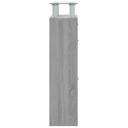Shoe Cabinet Grey Sonoma 63x24x104 cm Engineered Wood