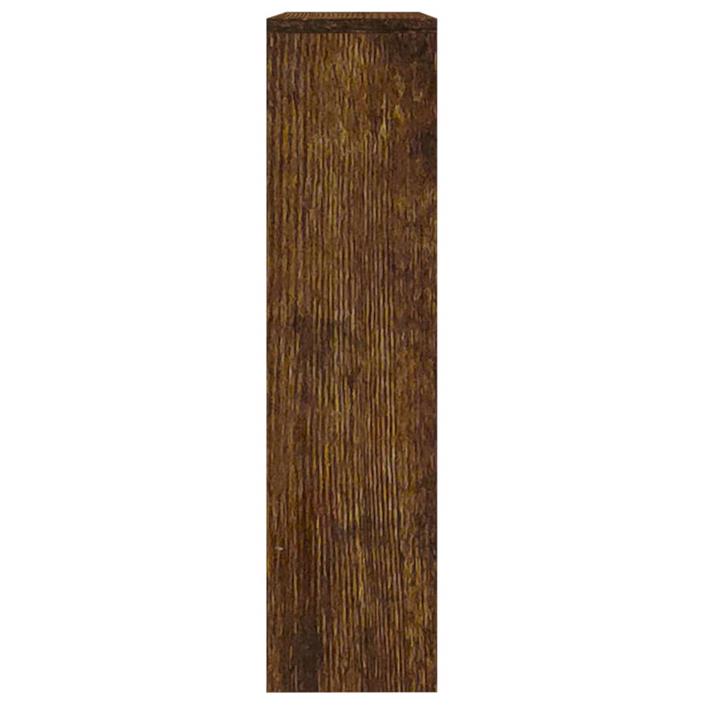 Shoe Cabinet with Mirror 2-Layer Smoked Oak 63x17x67 cm