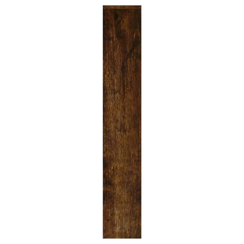 Shoe Cabinet with Mirror 3-Layer Smoked Oak 63x17x102.5 cm