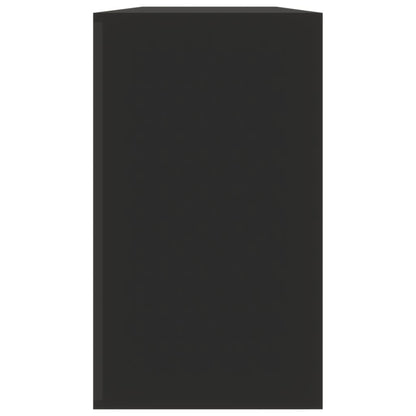 Shoe Bench Black 80x24x45 cm Engineered Wood