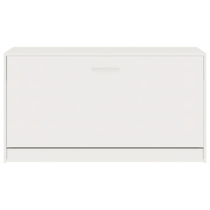 Shoe Bench High Gloss White 80x24x45 cm Engineered Wood